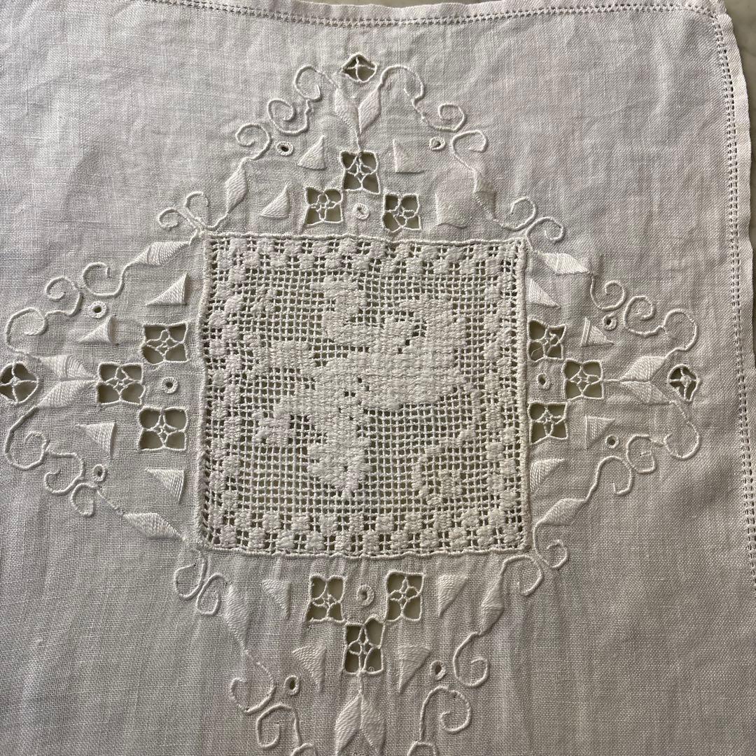 フランス　アンティーク　ヴィンテージ　テーブルランナー　テーブルセンター