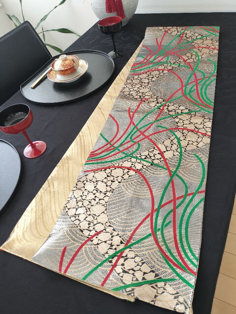 A960★逸品‼️全通帯‼️ひな祭り‼️テーブルランナー2m15cm