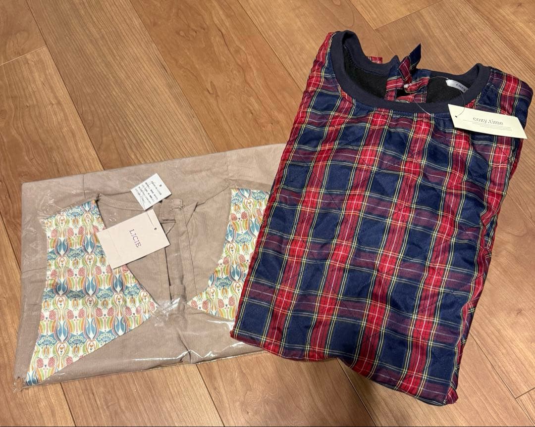 Liberty & サンロジェ 割烹着とエプロン 新品 ２セット