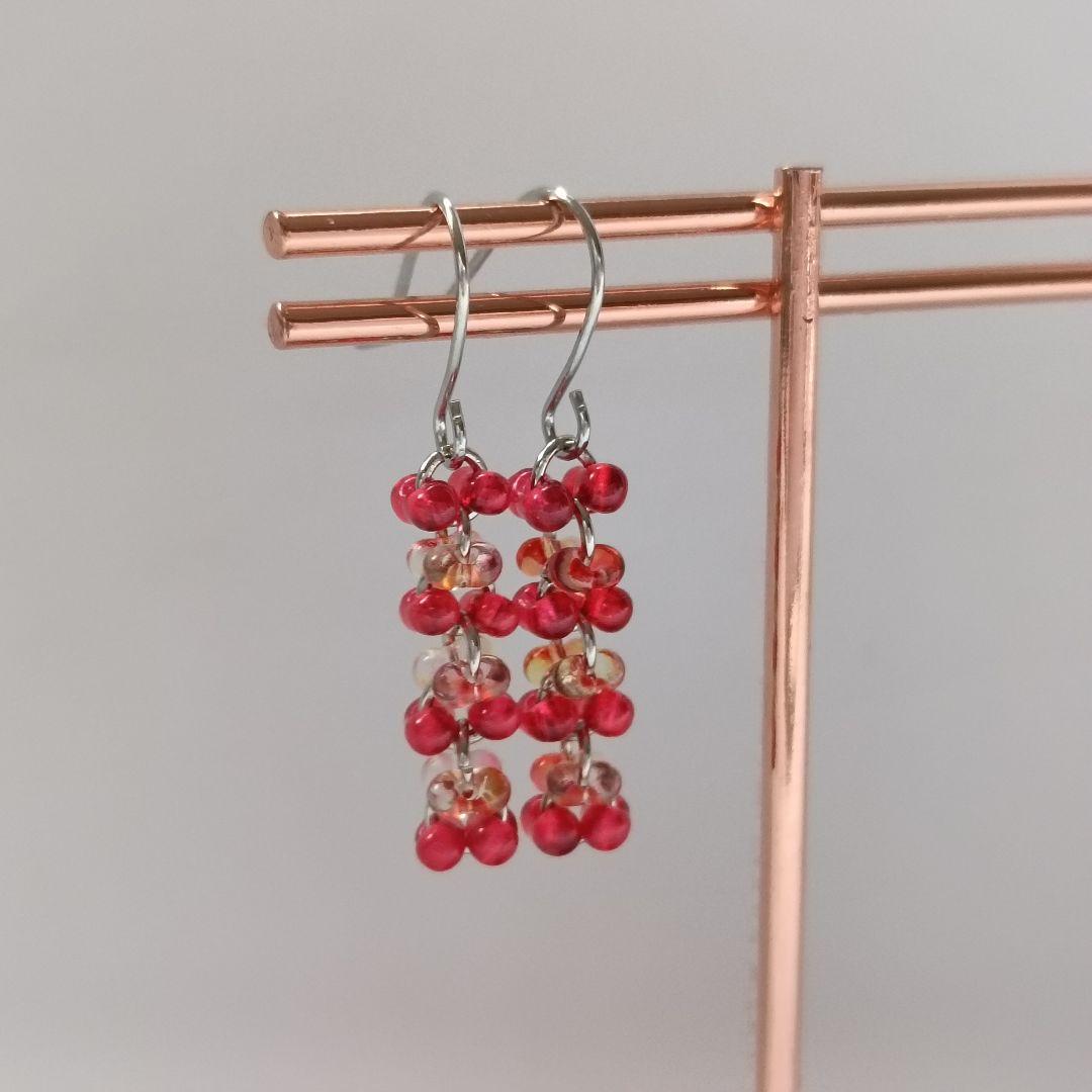 No.464 チェコビーズ ファルファーレのピアス