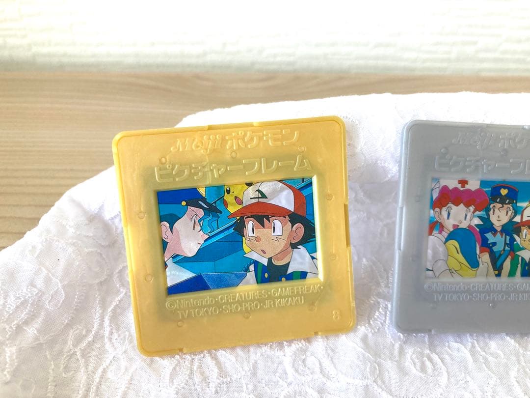 Meiji ポケモン ピクチャーフレーム 3点 #ピカチュウ、サトシ、ジュンサー
