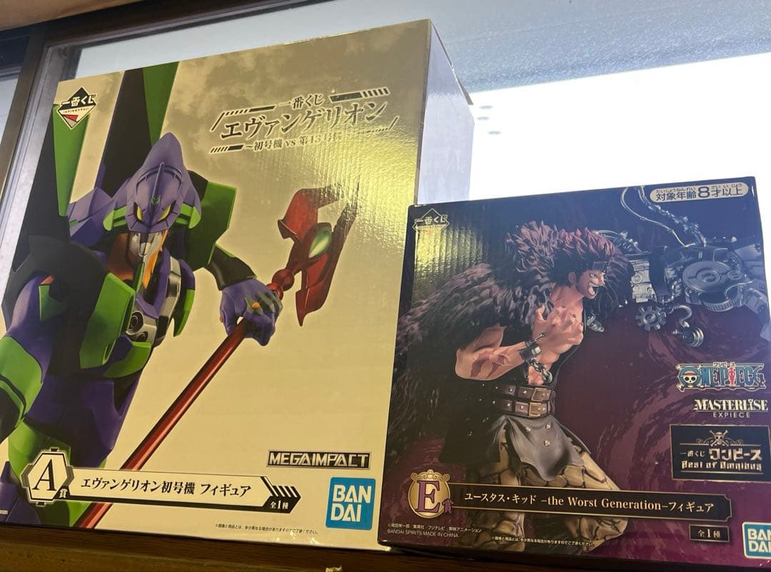 エヴァンゲリオン初号機A賞フィギュア　ユースタスキッドE賞　6点おまけ付き☆