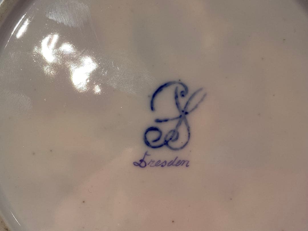 【極美品・稀少】ドレスデン カール・ティーメ 透かし彫り プレート アンティーク