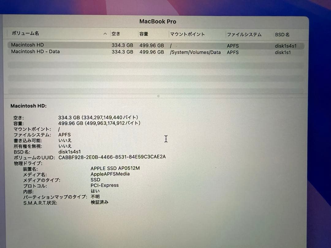 MacBook Pro 2018 13インチ i5 16GB / 512GB