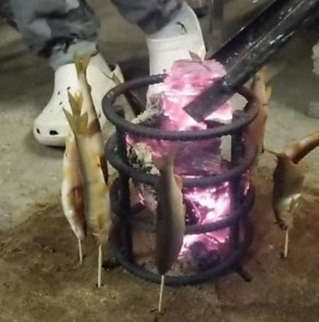 原始焼き　串焼き　yumi's　囲炉裏　4L　ろばた　炭金枠