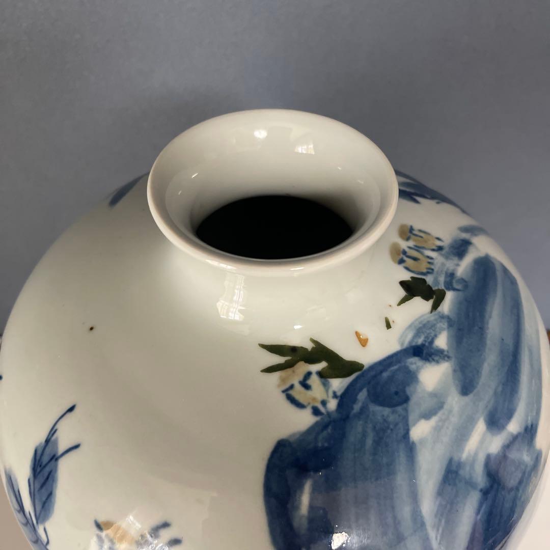 『骨董・美術』 27cmX 45cm 唐子（からこ）『青花』人物文瓶　中国