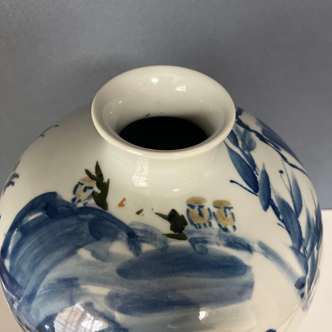 『骨董・美術』 27cmX 45cm 唐子（からこ）『青花』人物文瓶　中国