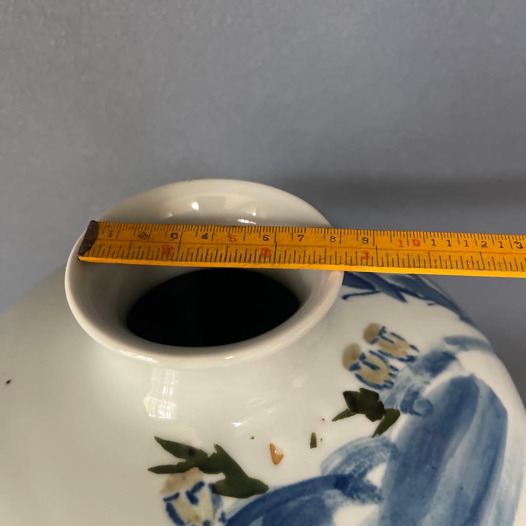 『骨董・美術』 27cmX 45cm 唐子（からこ）『青花』人物文瓶　中国