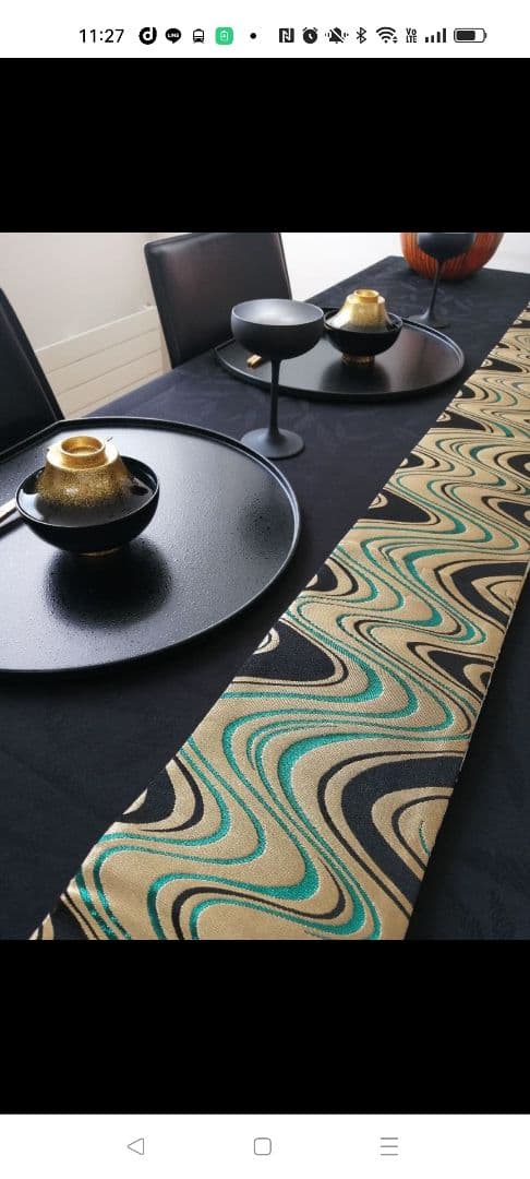 A911豪華‼️長さ調節可能‼️半帯テーブルランナー‼️120cmから