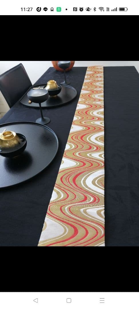 A911豪華‼️長さ調節可能‼️半帯テーブルランナー‼️120cmから