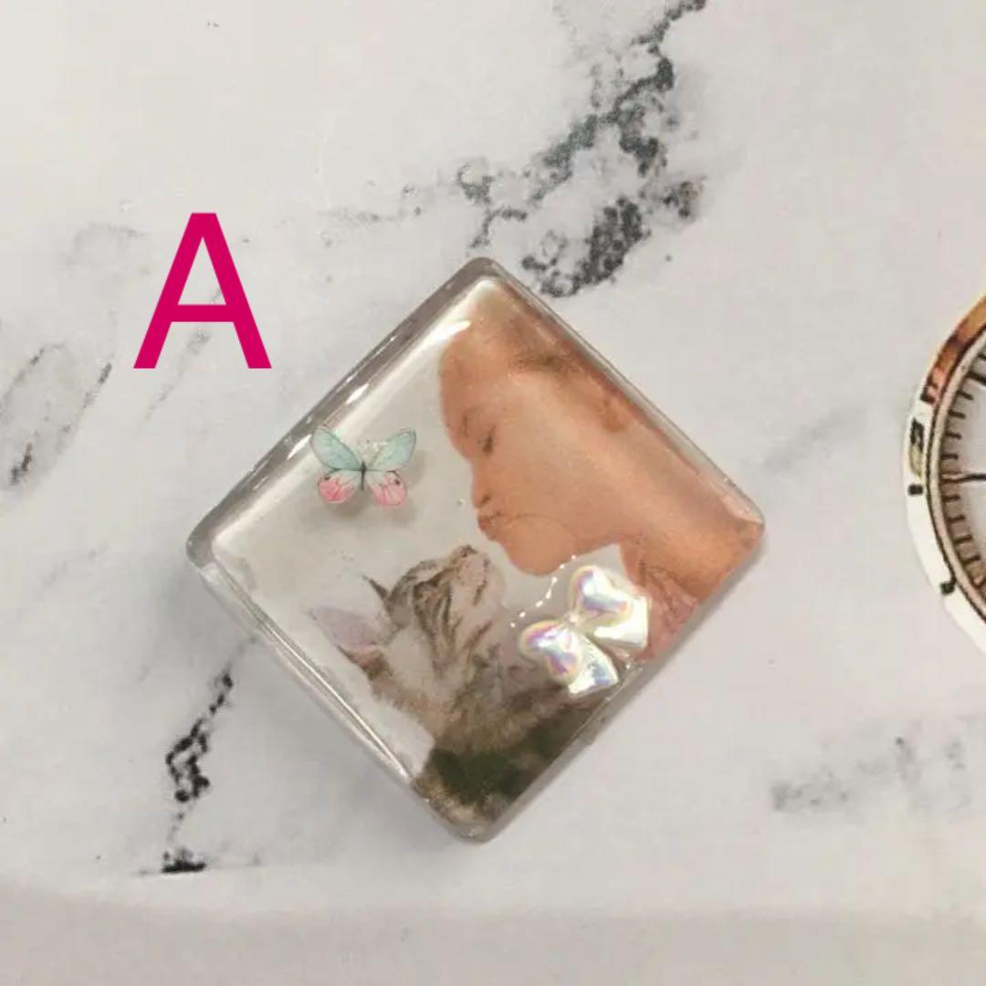 レジンヘアゴム♡1点物女の子と猫ちゃん・再販不可