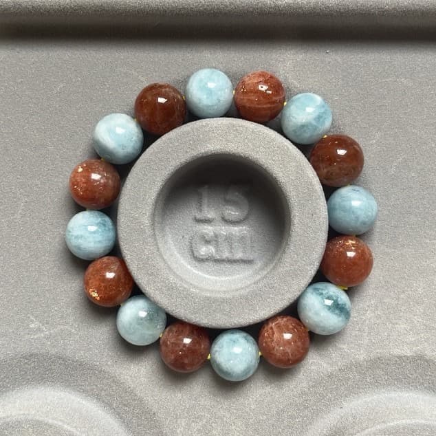 アクアマリン サンストーン 12mm