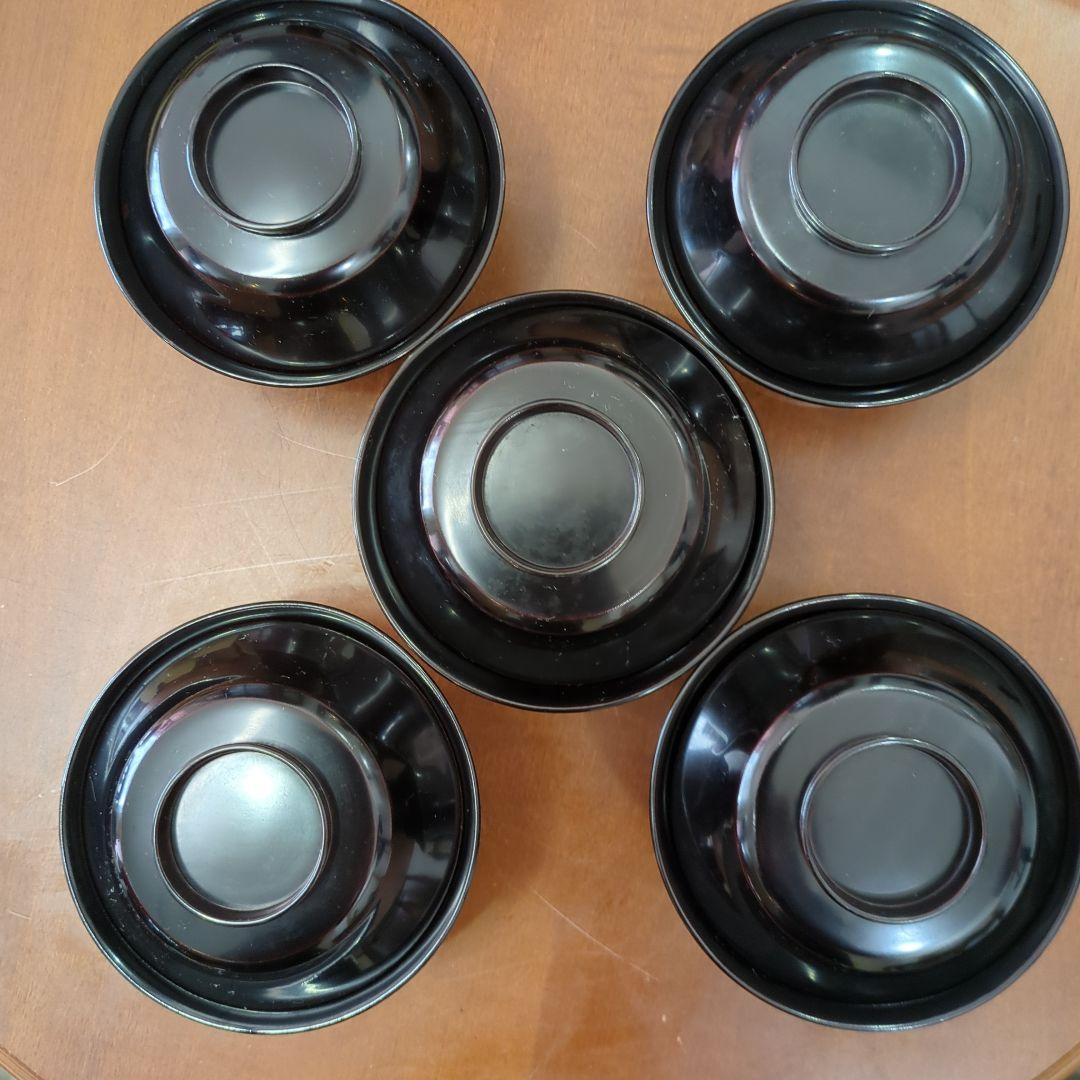 骨董　お椀　蒔絵　蓋付き　煮物　吸物　木製　漆器　木箱入　5つ