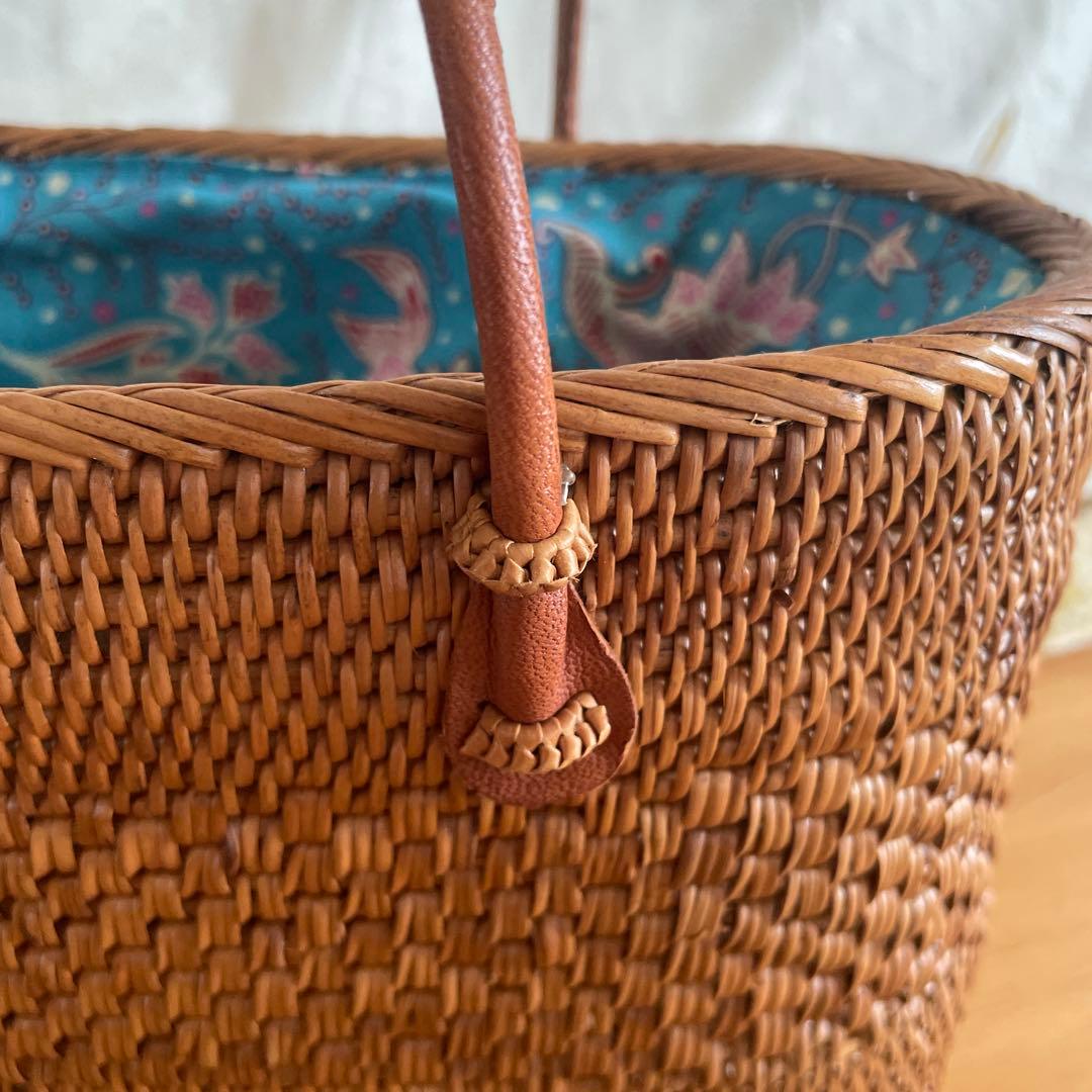 アタバック青花柄内布の巾着型