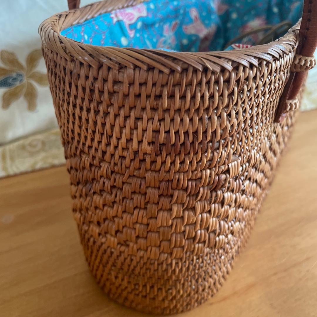 アタバック青花柄内布の巾着型