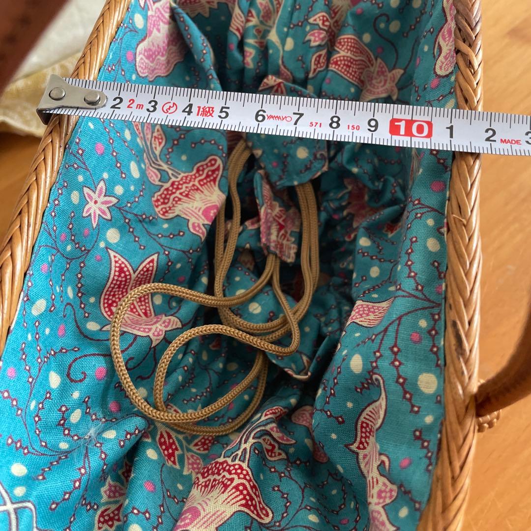 アタバック青花柄内布の巾着型