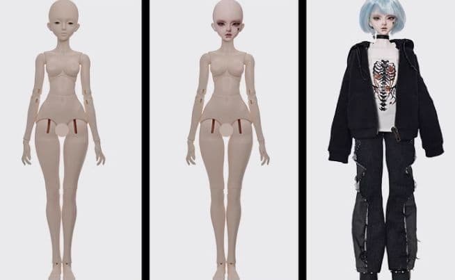 AX998 BJD 1/4 ドール本体 AYSA 球体関節人形 ハンドメイド