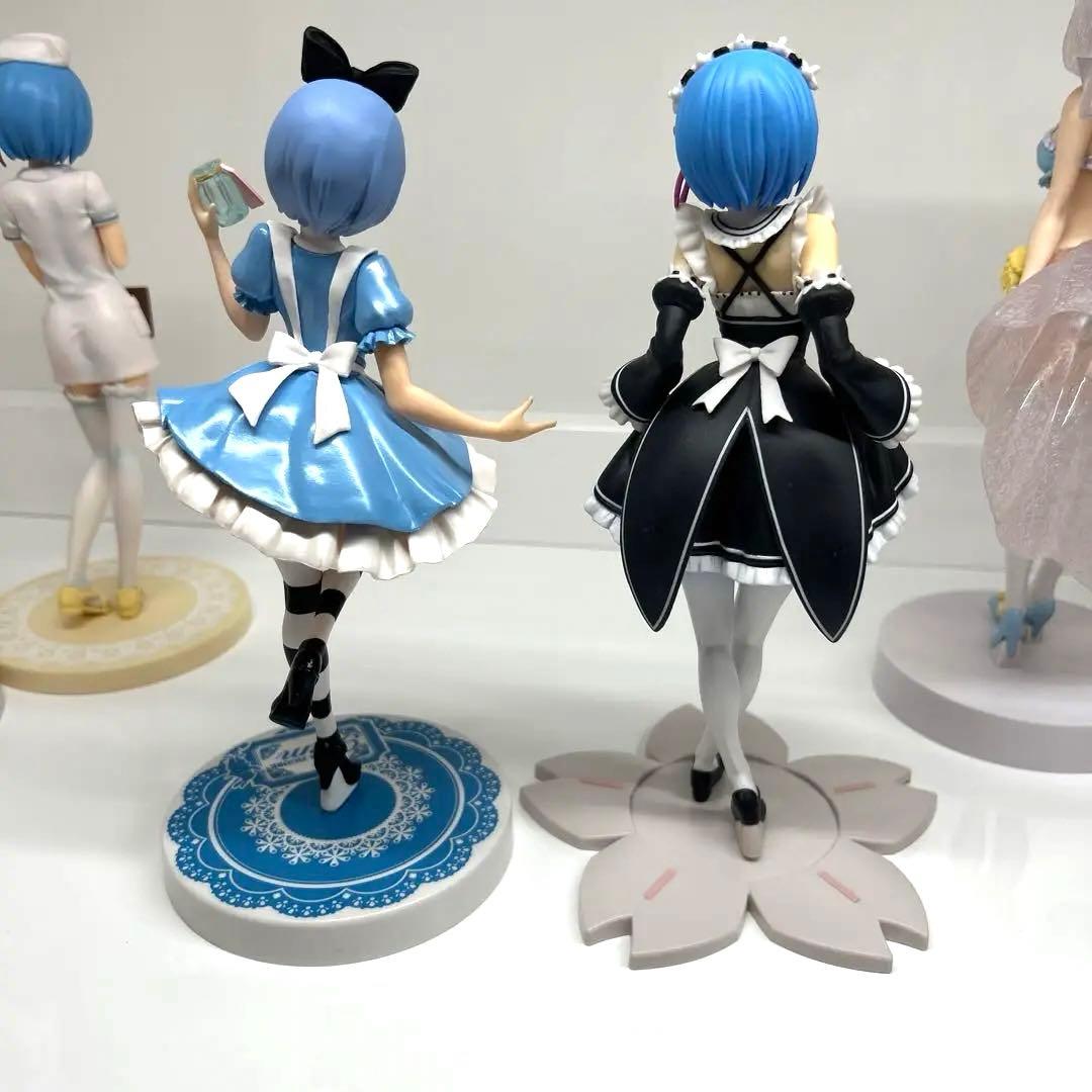 Re:ゼロ　フィギュア　7体セット　レム　ラム　エミリア　メイド　ナース　アリス