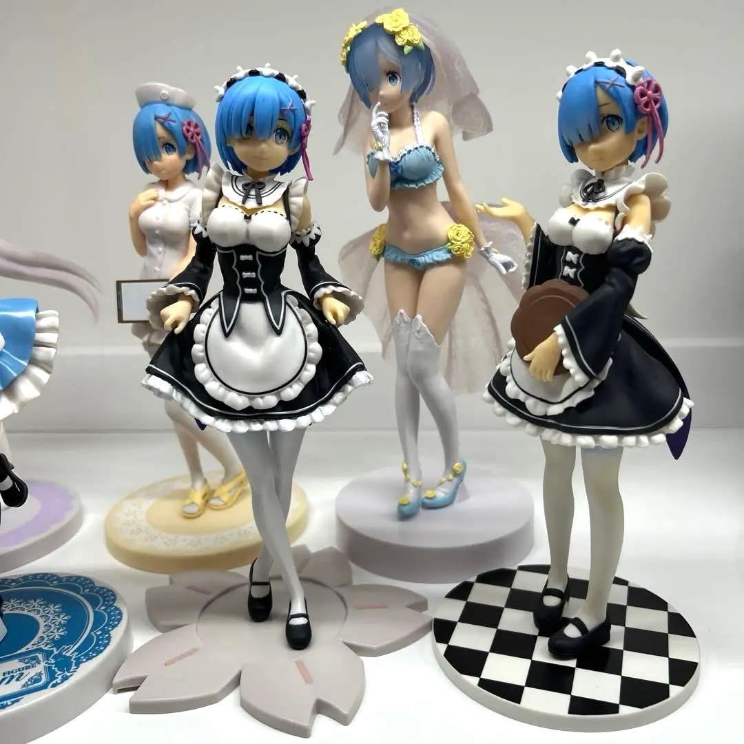 Re:ゼロ　フィギュア　7体セット　レム　ラム　エミリア　メイド　ナース　アリス