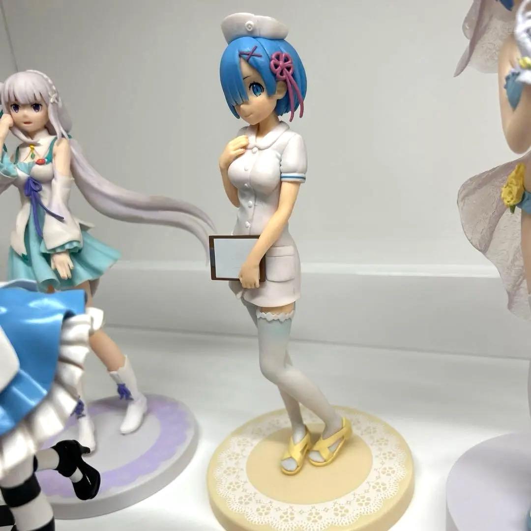 Re:ゼロ　フィギュア　7体セット　レム　ラム　エミリア　メイド　ナース　アリス