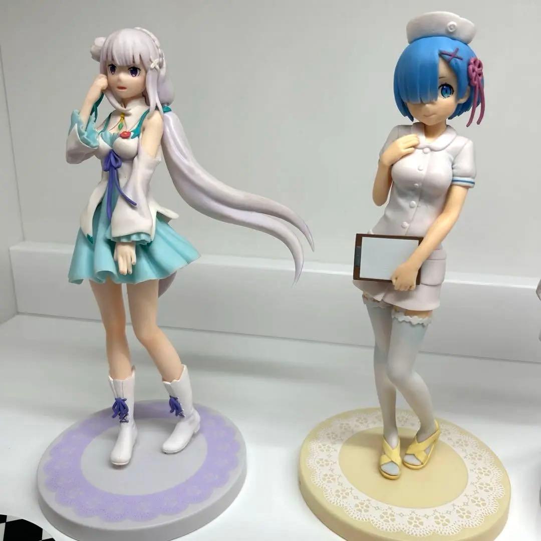 Re:ゼロ　フィギュア　7体セット　レム　ラム　エミリア　メイド　ナース　アリス
