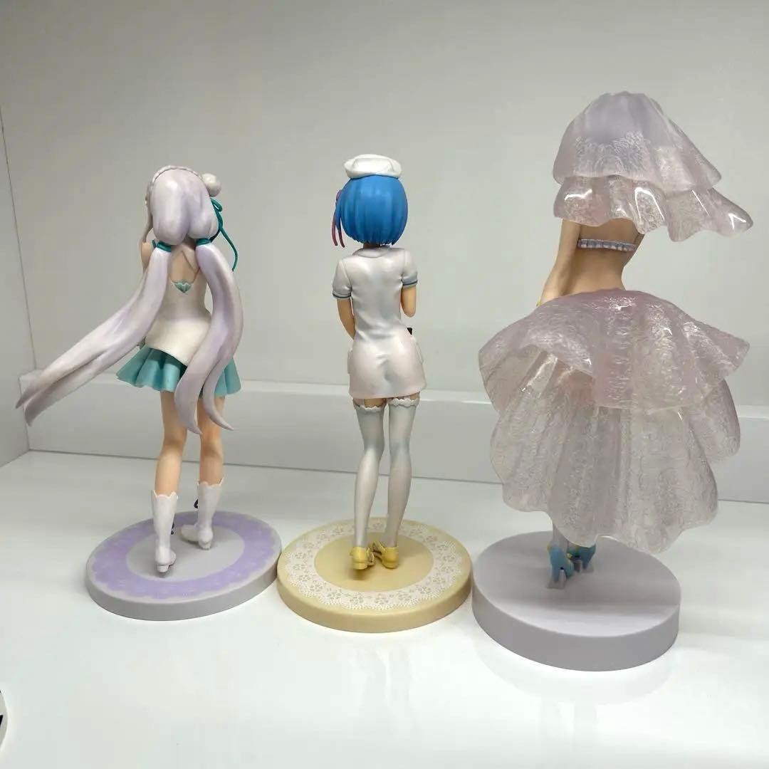 Re:ゼロ　フィギュア　7体セット　レム　ラム　エミリア　メイド　ナース　アリス