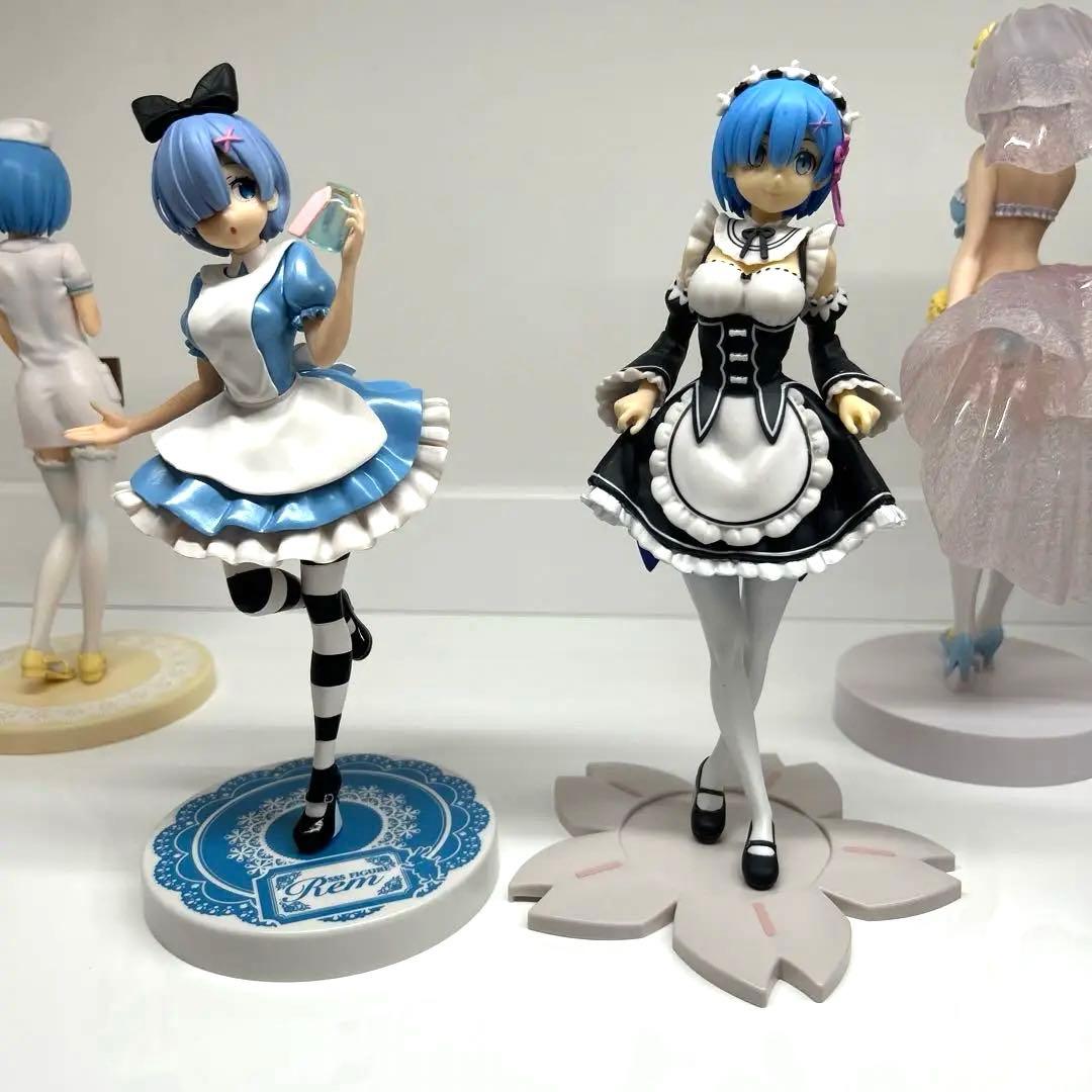 Re:ゼロ　フィギュア　7体セット　レム　ラム　エミリア　メイド　ナース　アリス