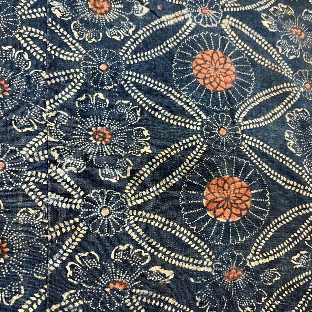 166 アンティーク　藍染　古布　布団皮　木綿