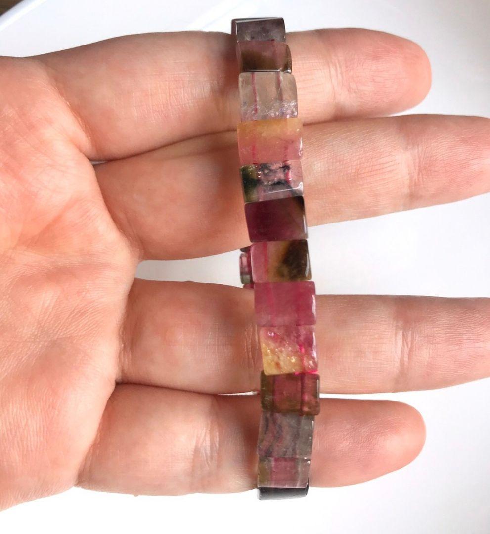 バイカラーウォーターメロントルマリンバングル