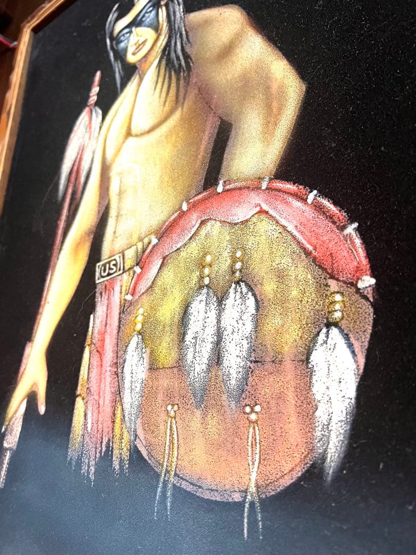 特価70s ビンテージ　ベルベットピクチャー　Esovivel ネイティブ　絵画