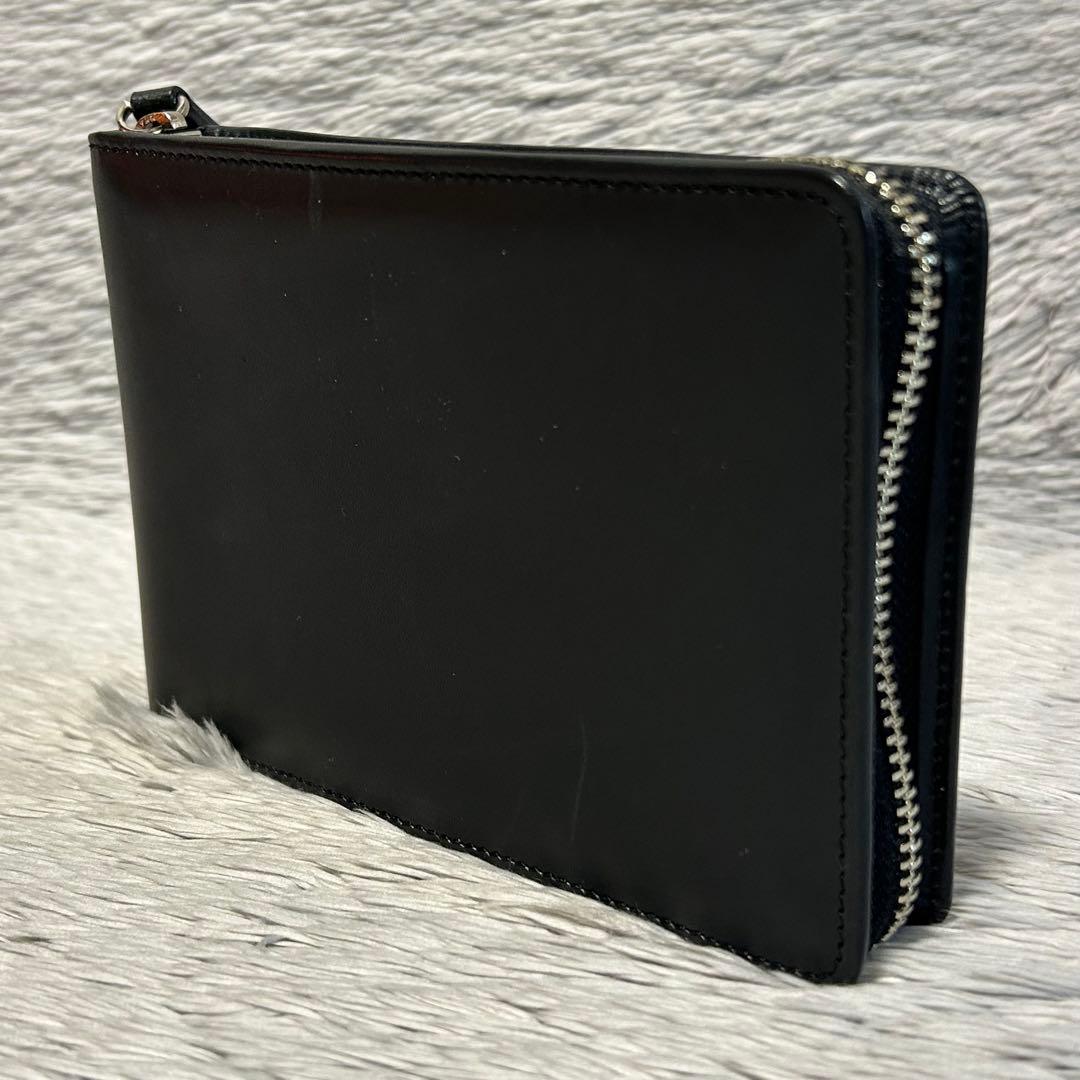 ソメスサドル　SOMES SADDLE ラウンドファスナーマルチケース　本革　黒