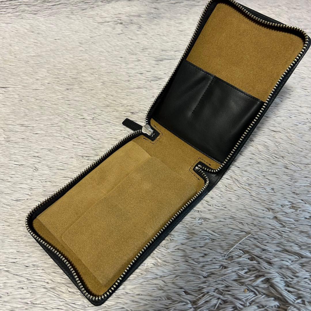 ソメスサドル　SOMES SADDLE ラウンドファスナーマルチケース　本革　黒