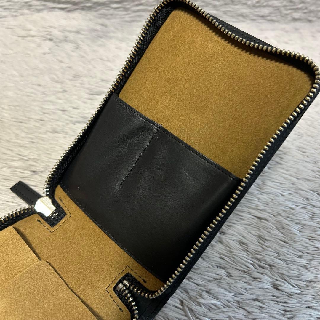 ソメスサドル　SOMES SADDLE ラウンドファスナーマルチケース　本革　黒