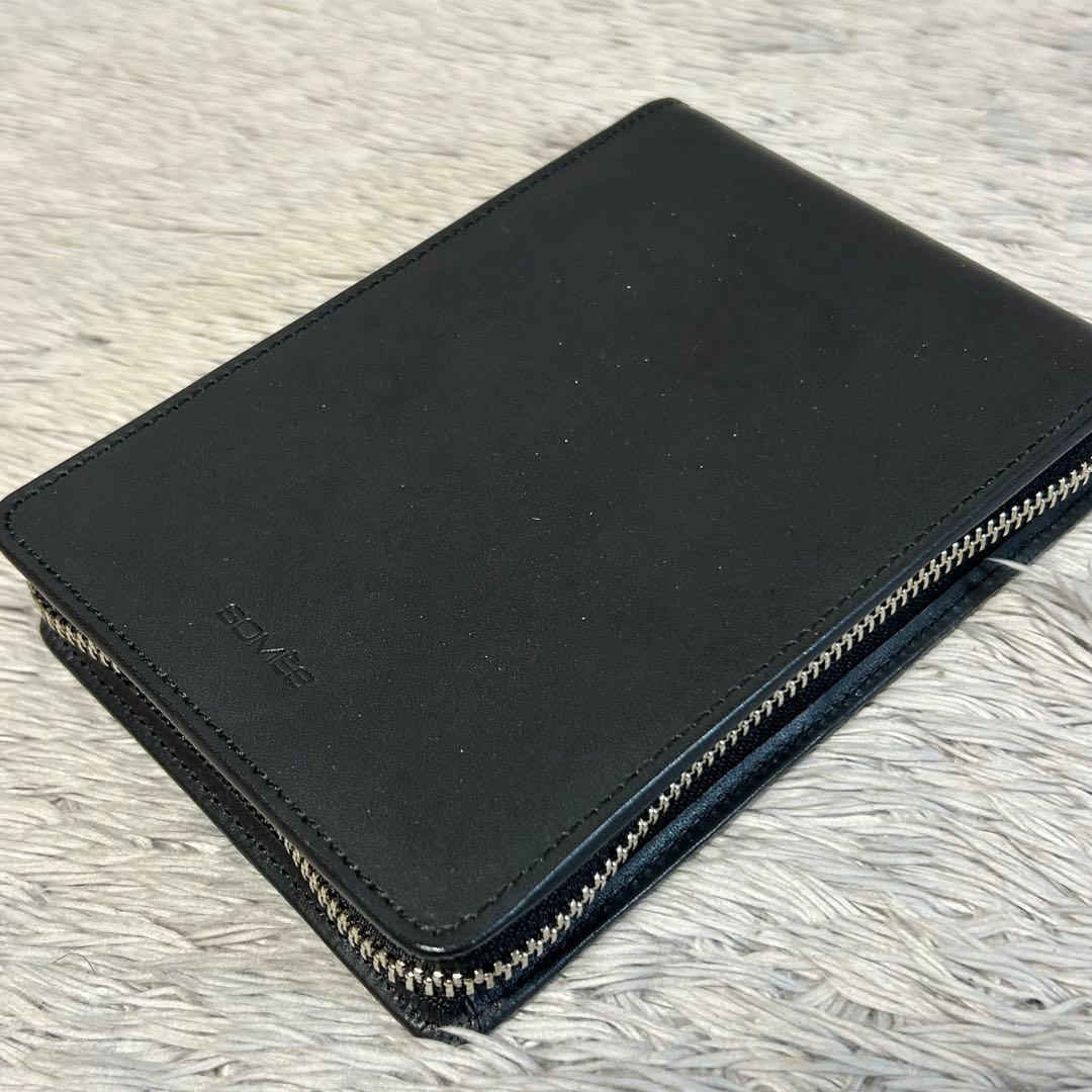 ソメスサドル　SOMES SADDLE ラウンドファスナーマルチケース　本革　黒