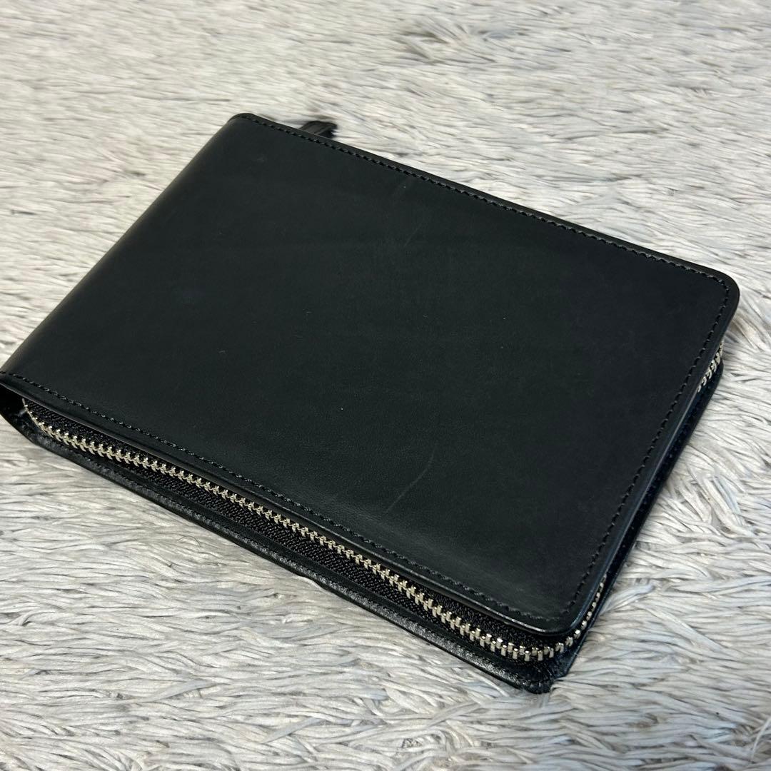 ソメスサドル　SOMES SADDLE ラウンドファスナーマルチケース　本革　黒