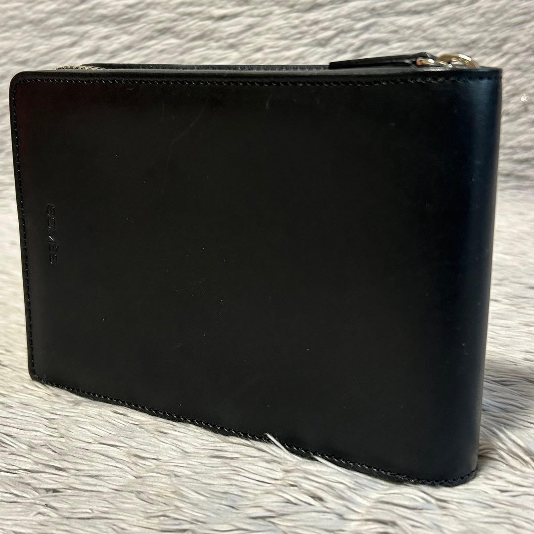 ソメスサドル　SOMES SADDLE ラウンドファスナーマルチケース　本革　黒