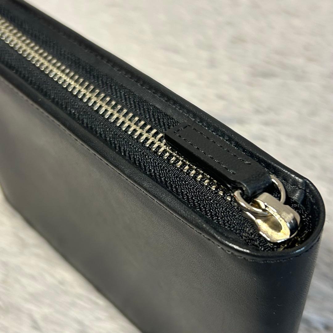 ソメスサドル　SOMES SADDLE ラウンドファスナーマルチケース　本革　黒