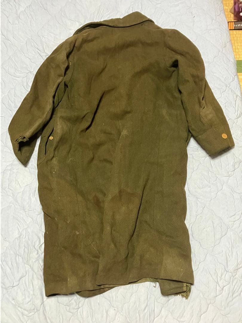 日本陸軍将校私物外套　九八式外套　国民帽　ポーチセット　当時物です。