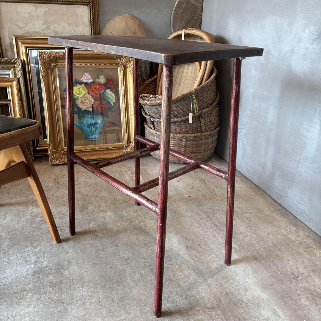 鉄脚サイドテーブル アンティーク家具