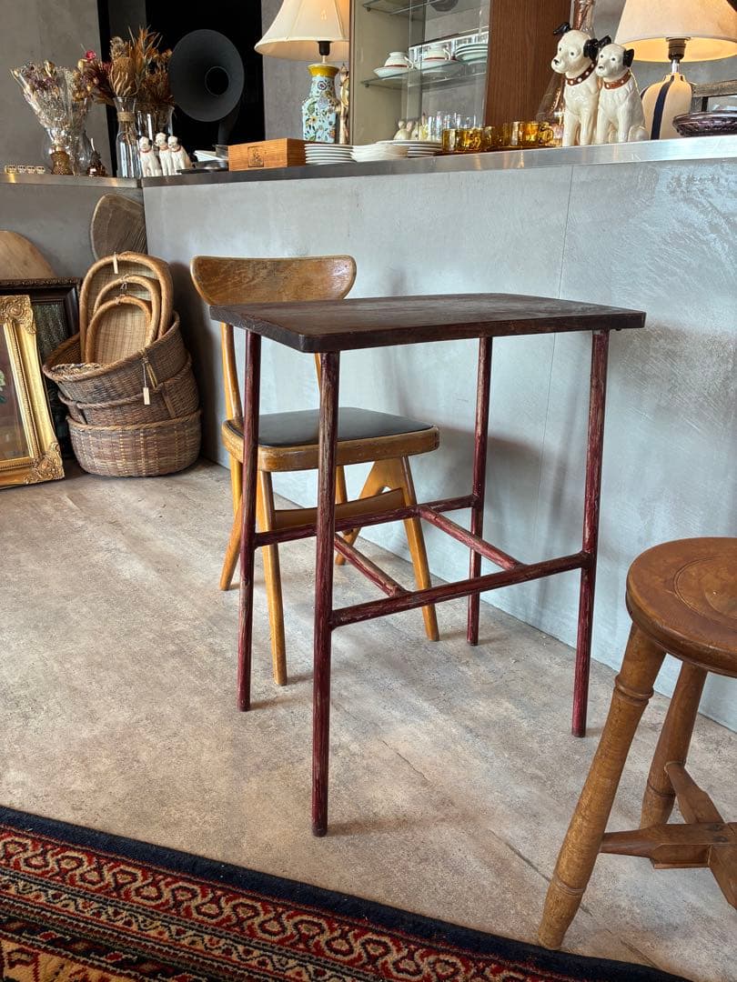 鉄脚サイドテーブル アンティーク家具