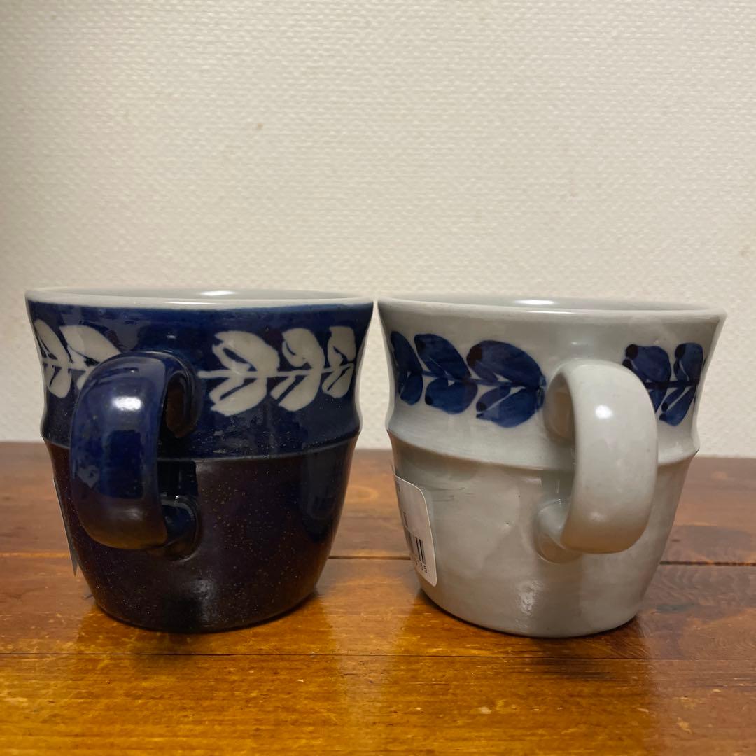 【限定1セット・新品】萬古焼 藍窯 カメリア モーニングプレート・ステップマグ