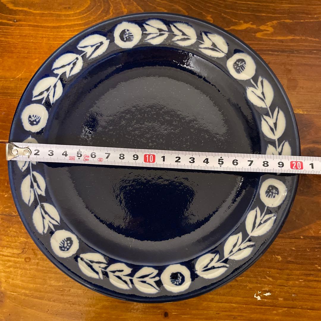 【限定1セット・新品】萬古焼 藍窯 カメリア モーニングプレート・ステップマグ