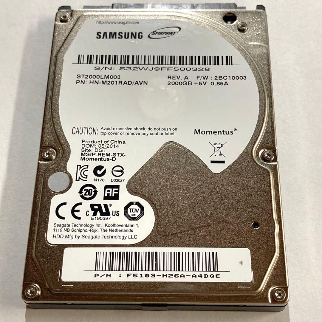 ★ 2TB SEAGATE 2.5インチHDD ST2000LM003 中古 ★