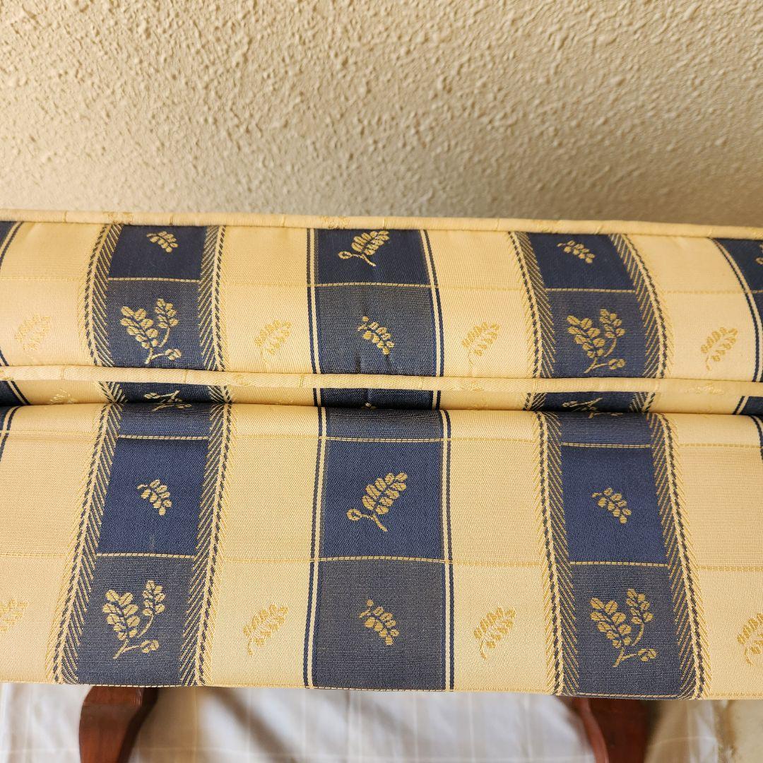 Vintage 猫脚　オットマン スツール 木製　ファブリック アンティーク