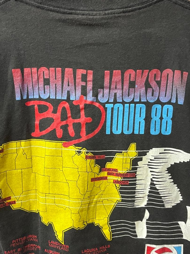 マイケル・ジャクソン BAD 1988ツアーTシャツ USA製 バンドT