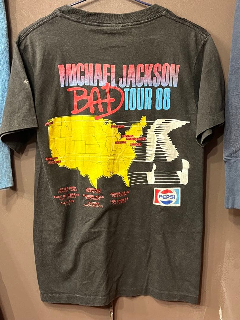 マイケル・ジャクソン BAD 1988ツアーTシャツ USA製 バンドT