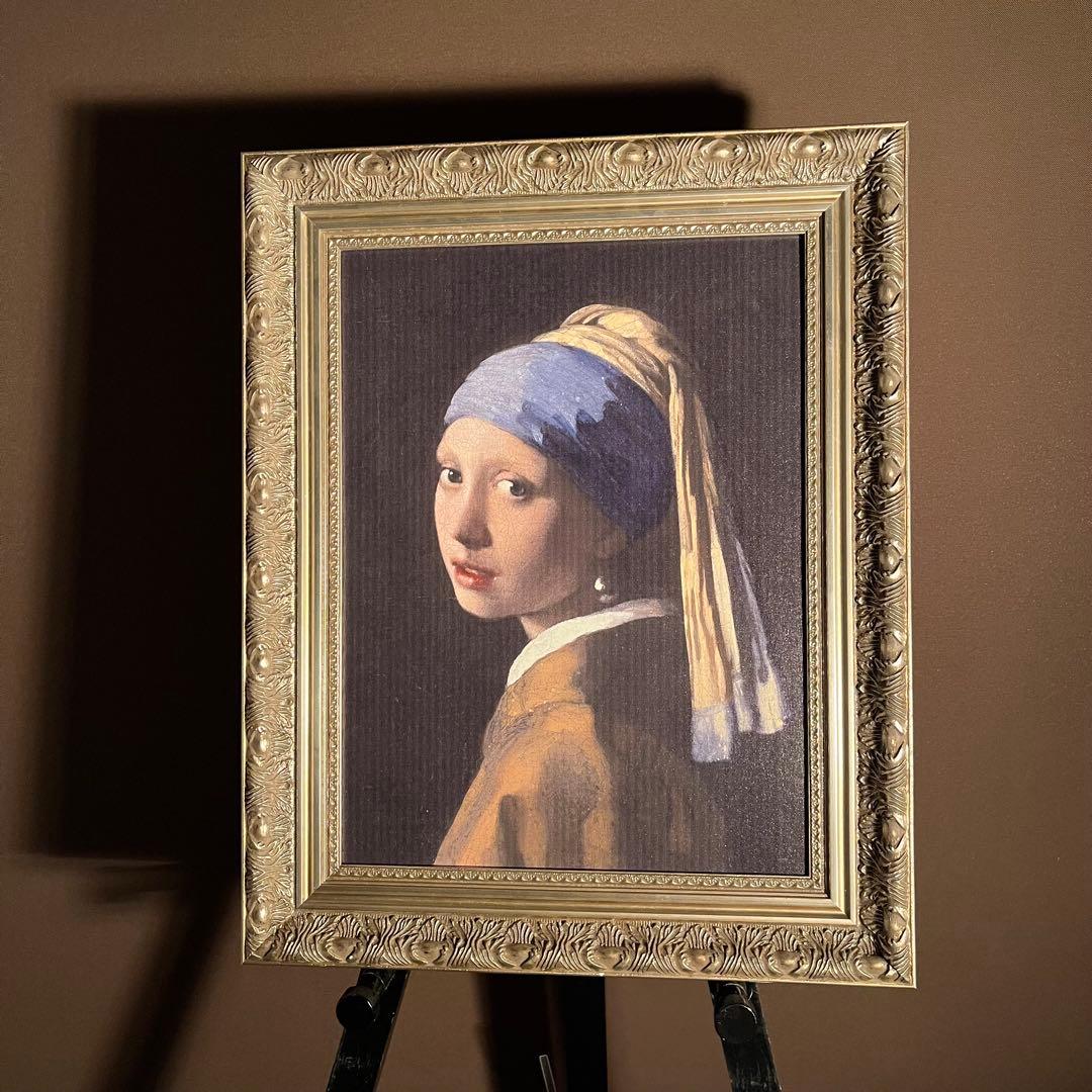 プリントアート フェルメール 真珠の耳飾りの少女 絵画 額付き インテリア