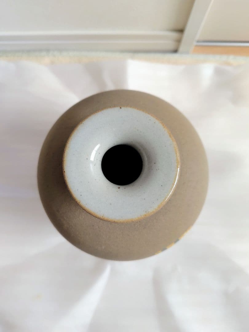 九谷焼　穂光　 陶器　つぼ型　花瓶　花器