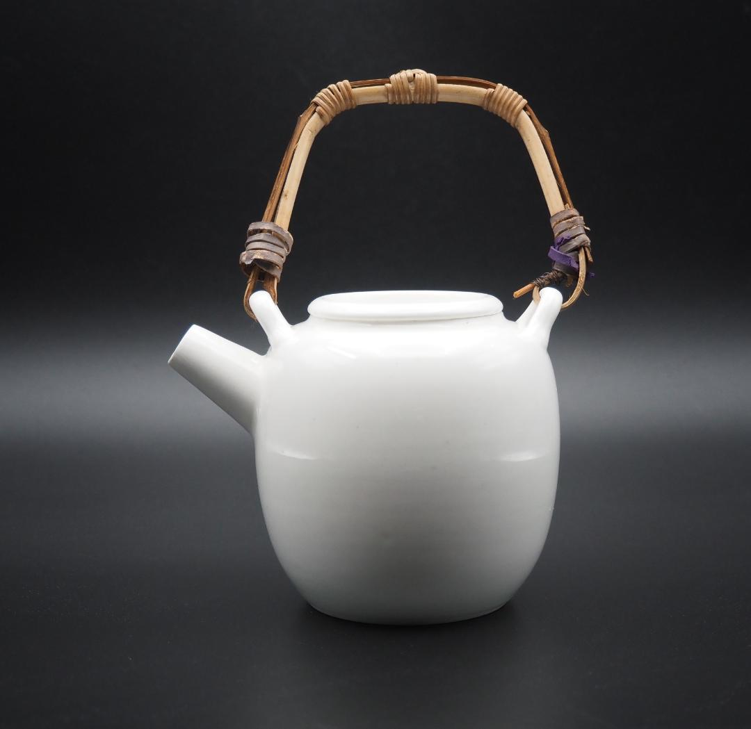 江戸期 珉平焼 提梁壺 水注