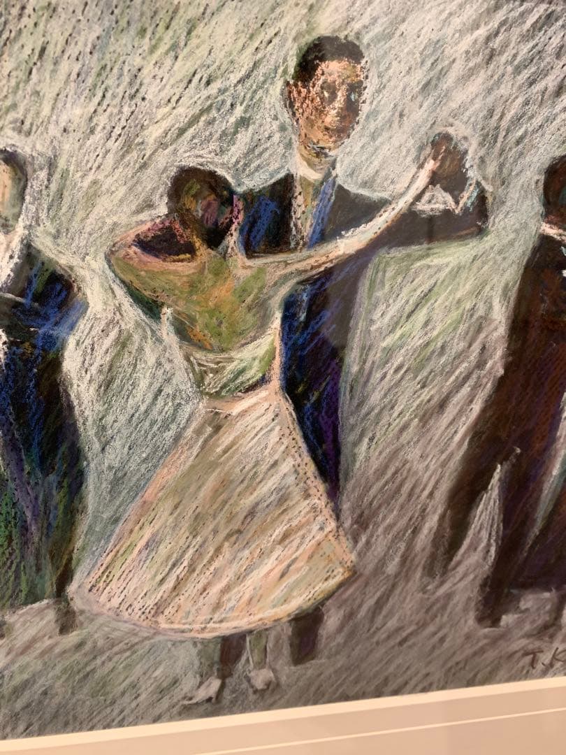 絵画 絵 アート 華麗なる競技 社交ダンス 額縁付き